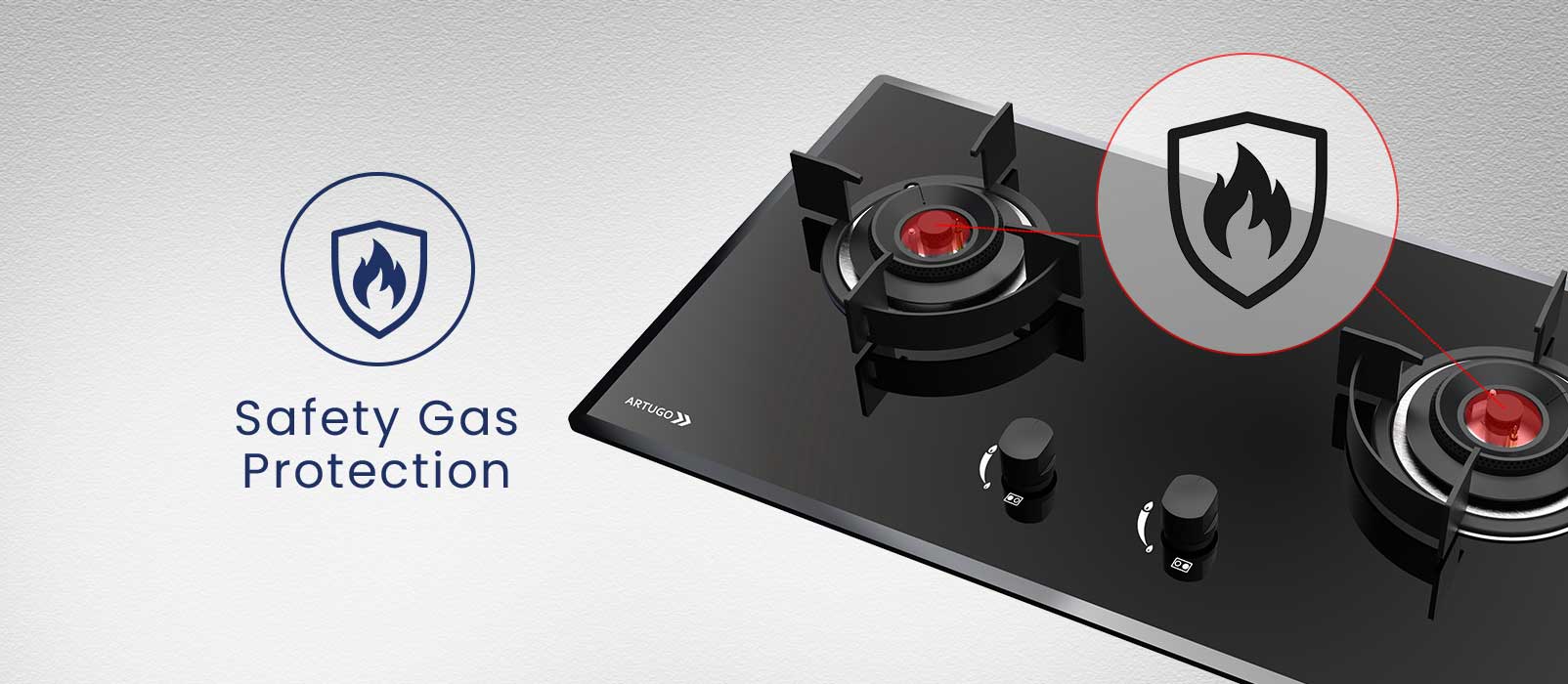 Hot Built in Gas Hob ARTUGO